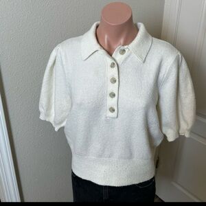A New Day Knit Henley Top Sz MEDIUM